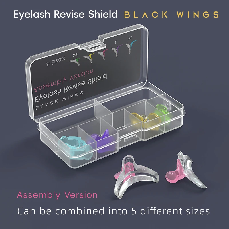 

BLACKWINGS Lash Revise Pad L Size, многоразовые силиконовые подушечки-разделители для ресниц, палетка для фиксации и подъема ресниц