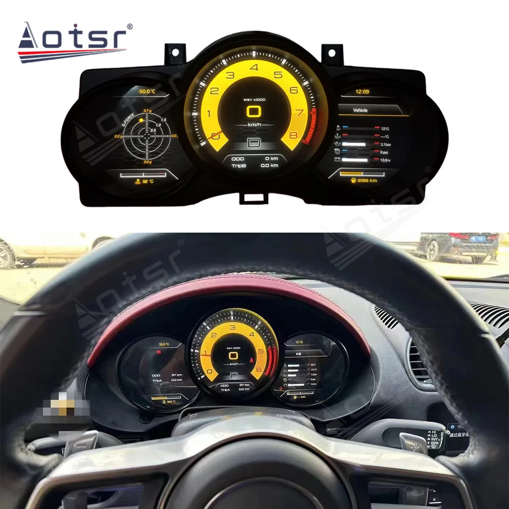 12.3 inches Screen For Porsche Cayenne Macan 2012-2018 Car LCD Digital Cluster Virtual Cockpit Speedometer Dash Instrument Panel