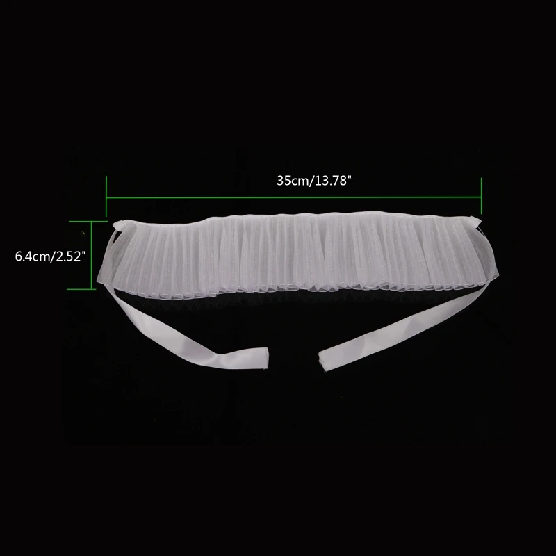 Elizabethan Ruffled Neck Collar Ruffle Choker Wrap Halloween Cosplay Costume Accessory for Women Girls T8NB