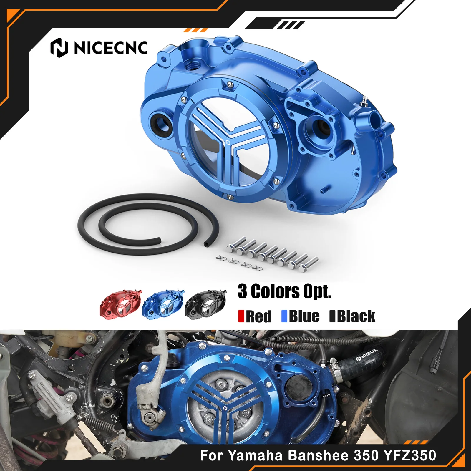 NICECNC para Yamaha Banshee 350 YFZ350 1987-2006, Tapa de Embrague, Reemplaza 2GU-15421-00-00, Accesorios para ATV de Acceso Rápido