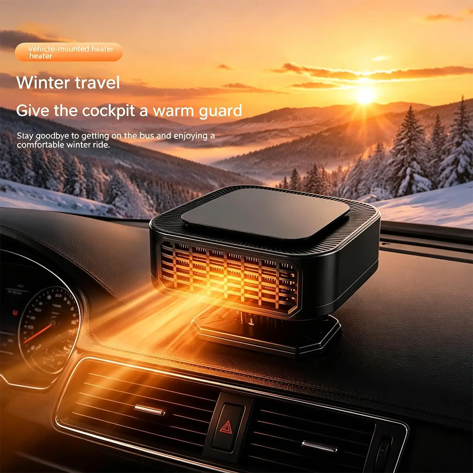 Heater for Vehicle 12V 24V Plug-In Defogging Cold Winter Machine Car Heater Winter Defroster for Sedan RV Truck Taxi Ice Snow