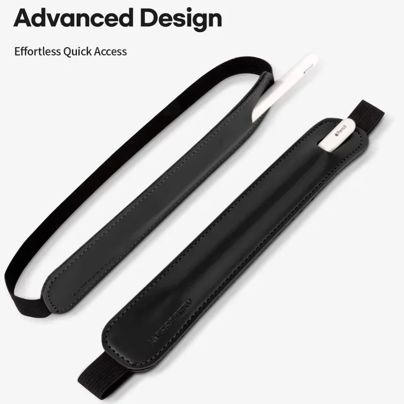 2/1Pcs PU Leather Elastic Band Stylus Pen Sleeve Pouch for Apple Pencil Case Anti-Lost Attached Protector Bag for iPencil 1 2