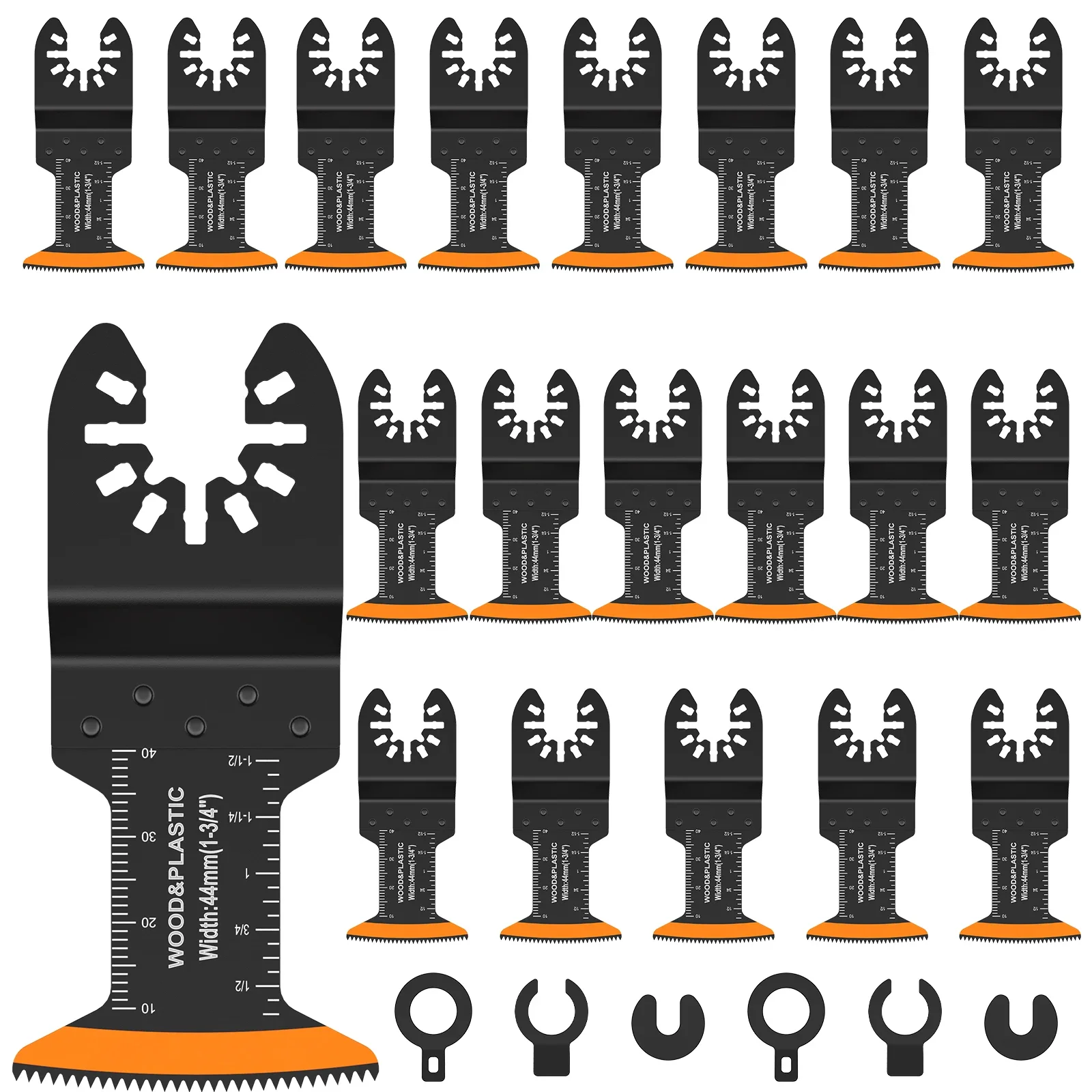 

20Pcs High Carbon Steel Oscillating Saw Blades High Strength Quick Release Saw Blades Incisive Multi Tool Blade Kit