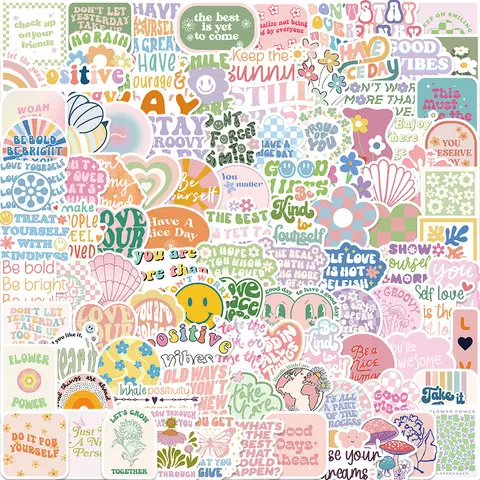 10/30/50/100PCS ins 핑크 동기 부여 문구 스티커 낙서 데칼 DIY 오토바이 수하물 스케이트 보드 장난감 방수 스티커