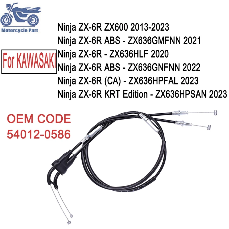 

Motorcycle Throttle Cable Wire Fuel Return Cable For Kawasaki Ninja ZX-6R ZX600 2013-2023 Throttle Line ZX6R ABS ZX 6R ZX636