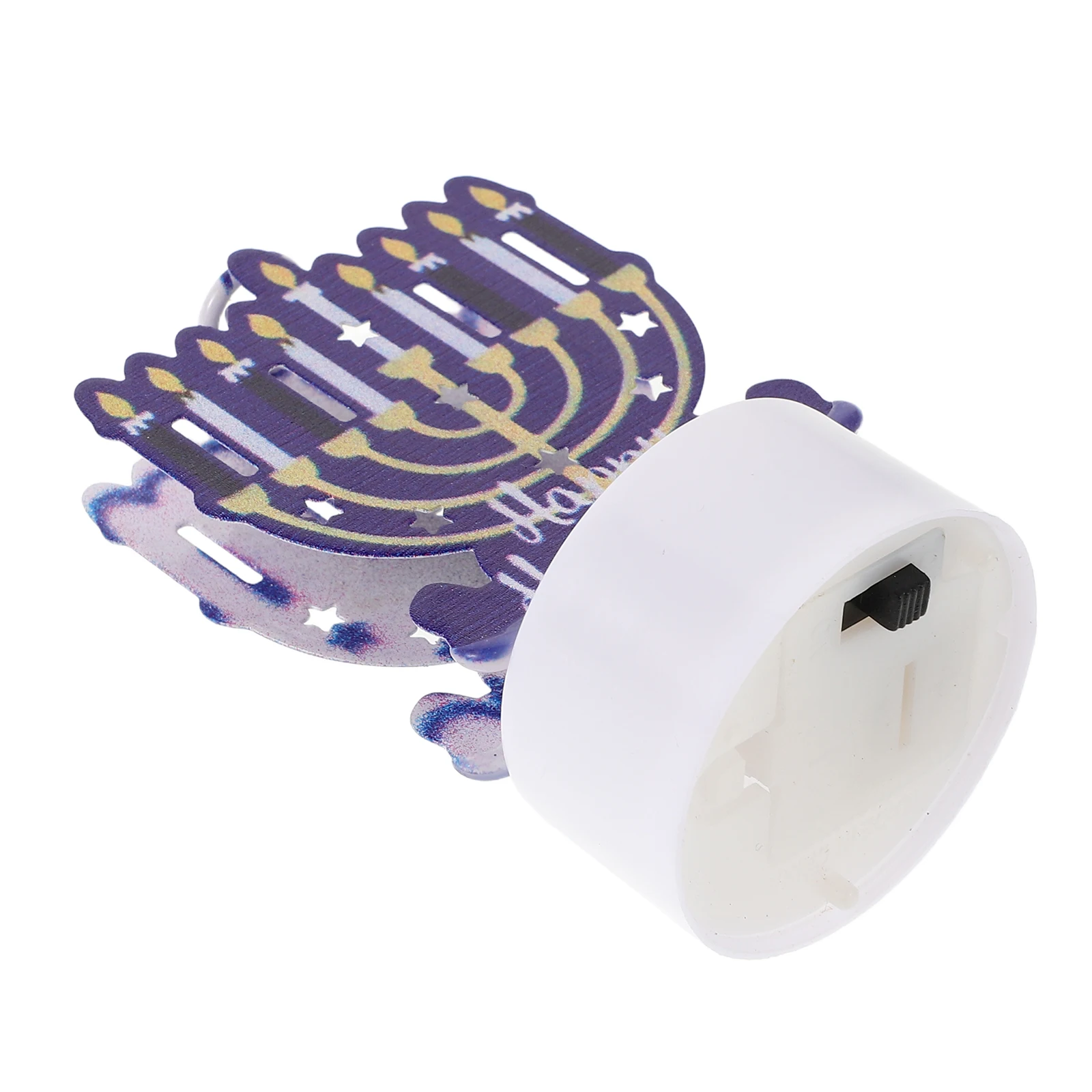 

Electric Candles Hanukkah Party Blue Celebration Operated Menorah Lighting Flameless LED Outdoor Camping