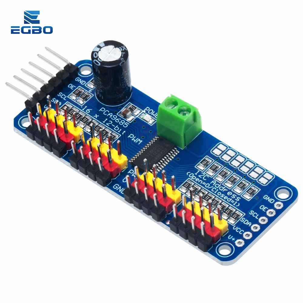 1~5PCS EGBO 16 Channel 12-bit PWM/Servo Driver-I2C interface PCA9685 module Raspberry pi shield module