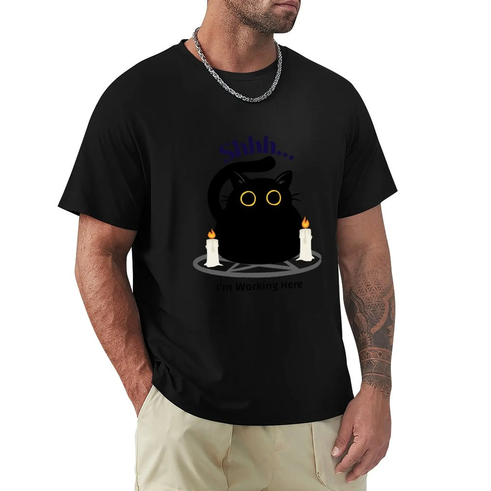 

Black Cat Magic T-Shirt oversized sweat vintage t shirts topping mens t shirts casual stylish