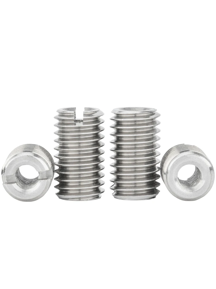 

M2M2.5M3M4M5M6M8M10M12 304 A2Stainless Steel Sheath Thread Insert Sleeves Inner Outer Thread Adapter Screw Transfer Reducing Nut
