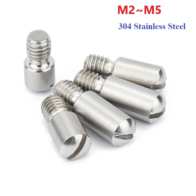 Step Screw M2 M3 M4 M5 304 Stainless Steel Slotted Cylindrical Pin Dowel Headless Axial Screw Bolt GB831