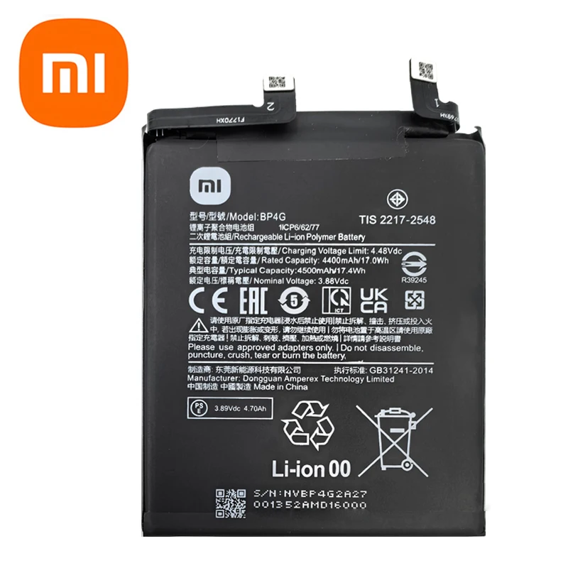 2024 Years 100% Original High Quality BP4G 4500mAh Battery For Xiaomi 13 ,Mi13 Mi 13 Phone Replacement Batteries Fast Shipping