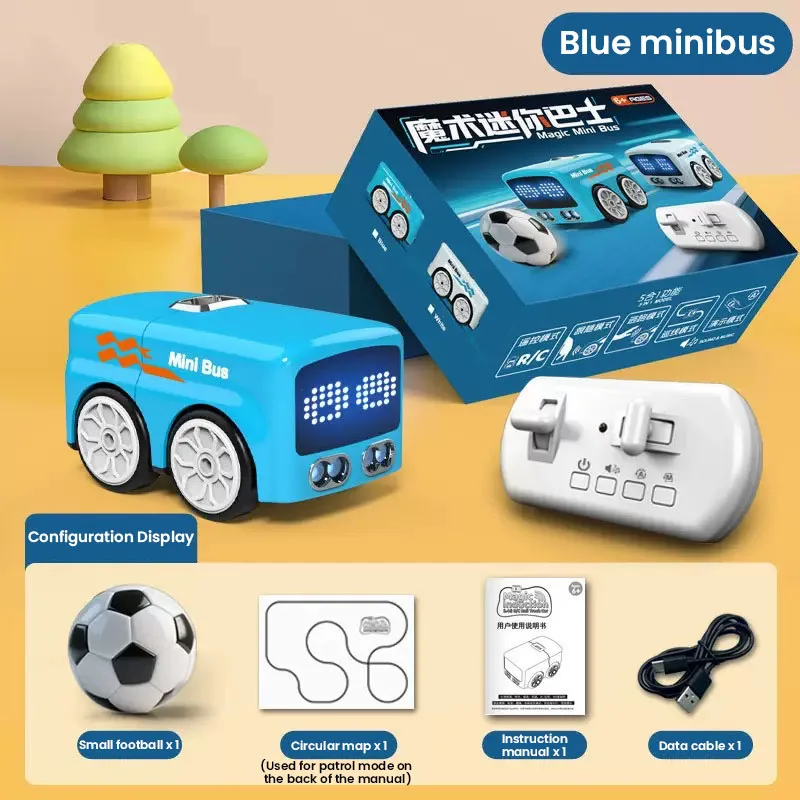 

Интеллектуальная машинка на радиоуправлении: мини-автобус, детская игрушка с датчиками, обходом препятствий, управлением жестами, подарок на день рождения