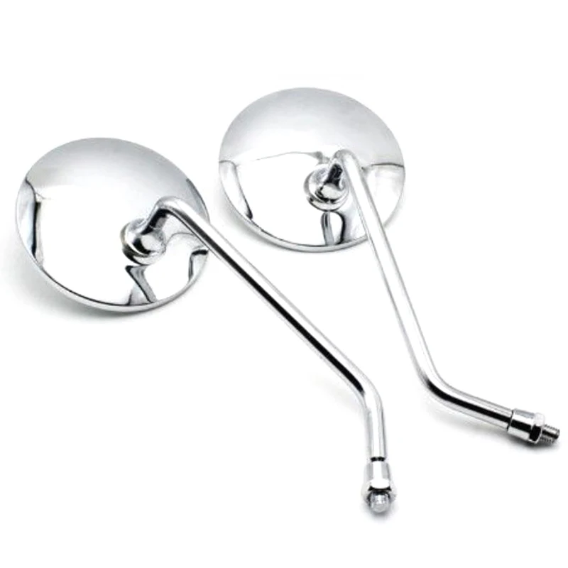 New Motorcycle Side Mirrors Replacement For T100 8mm Chrome Motorcycle Rearview Mirror Motorcycle Accessories