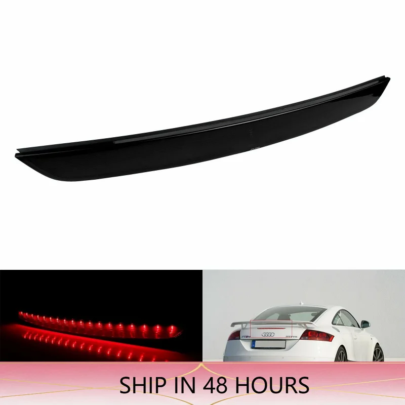 High Quality 1 Pc Red Level 3rd Brake Stop Light for Audi MK2 TT 2006-2014 8J0945097 Custom Fit Replacement Upgrade Exterior Acc