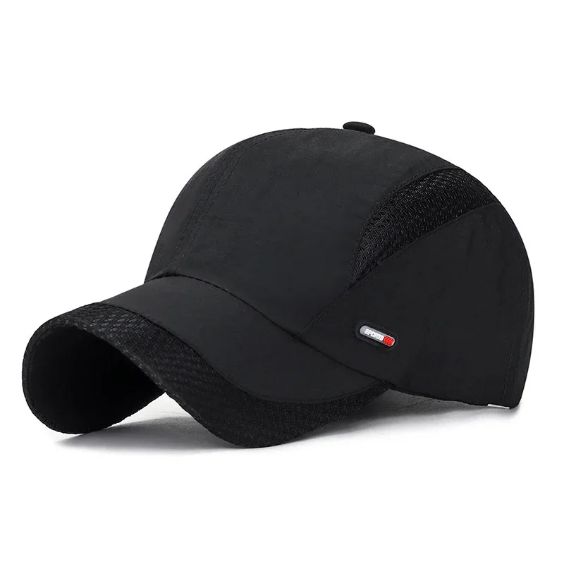 Summer Breathable Mesh Quick-Drying Hat Outdoor Sports Sun Hat Red Leather Label Sun Protection Sun Hat