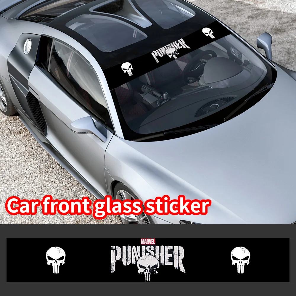 

Punisher Car Stickers Car Sunshade Stickers Auto Front Windshield Rear Gear Sunshade Decorative Decals Stickers Accessories