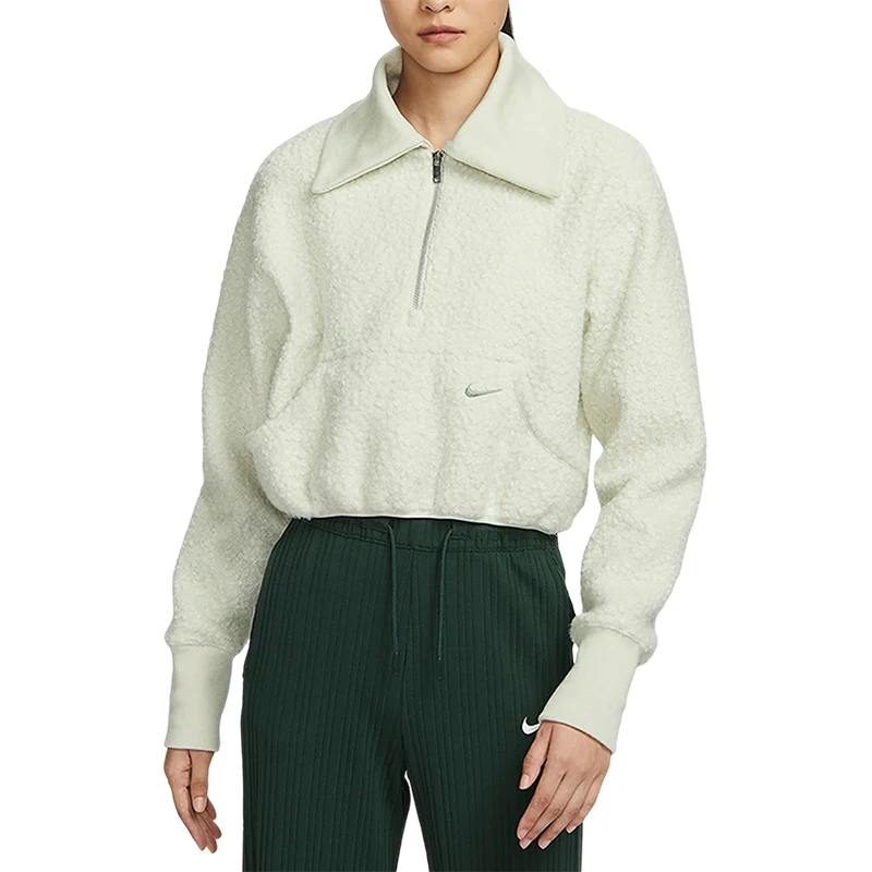 نايك حقيقية الشتاء المرأة الجديدة الصوف نصف البريدي البلوز FB8786-020 #5