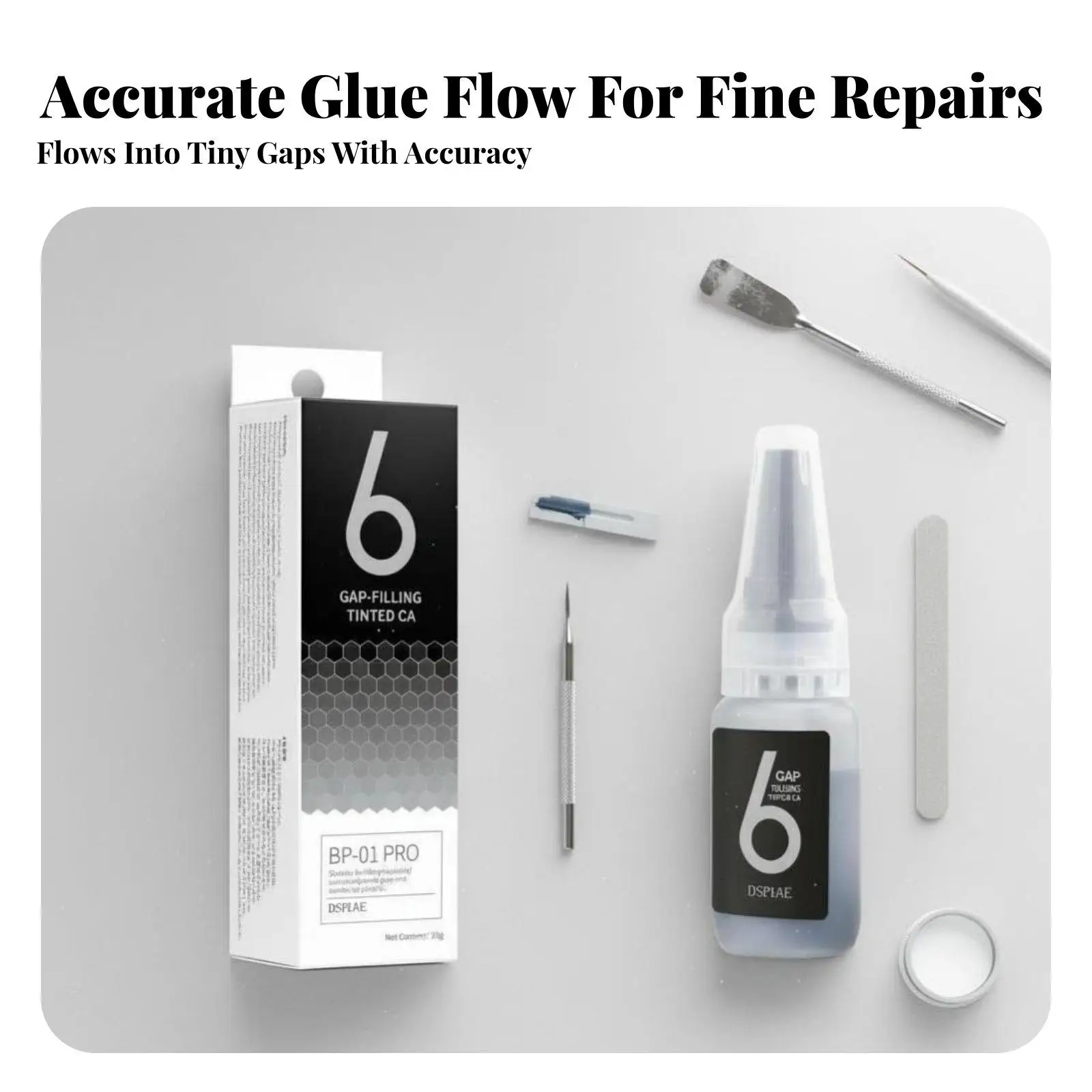 Tinted Cyanoacrylate Filler Rapid Curing Liquid Putty Chip Resistant Hobby