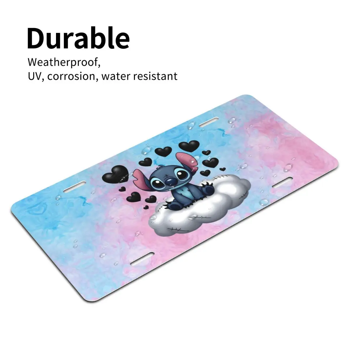 غطاء لوحة ترخيص مانغا مخصص غرزة الكرتون الألومنيوم معدن بارد ديكور سيارة الجبهة لوحة ترخيص الغرور العلامة 6X12 بوصة