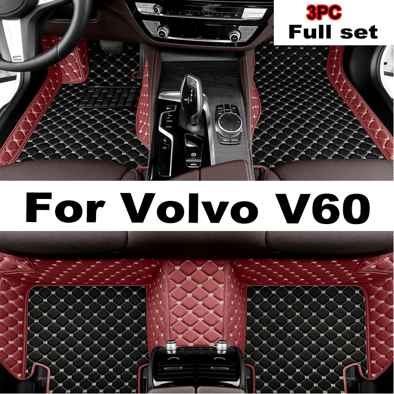 

Car Mats For Volvo V60 2018~2022 Luxury Leather Foot Mat Auto Interior Parts Carpet Protective Floor Durable Rug Car Accessories