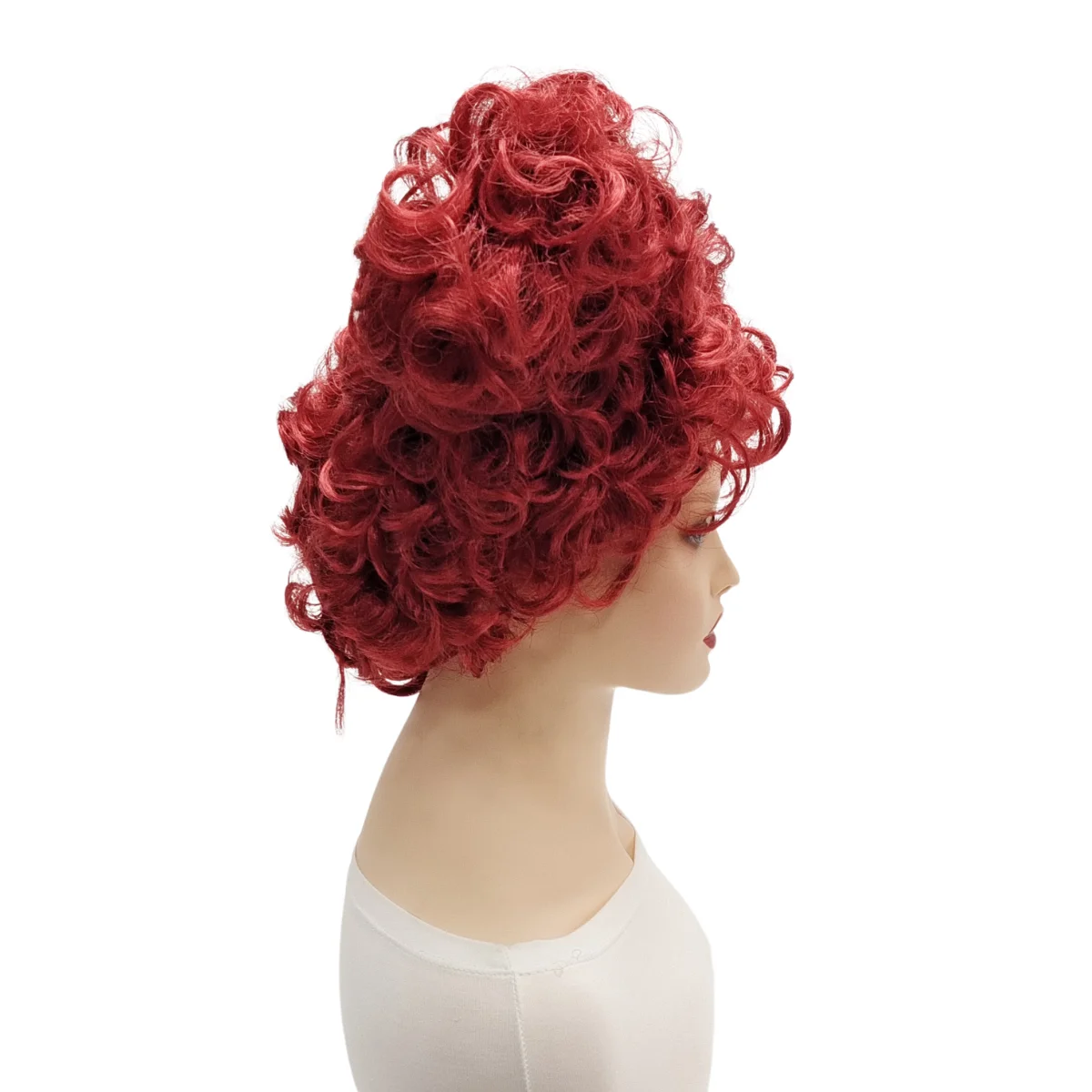 Synthetic Short Roll Wig, Red Queen