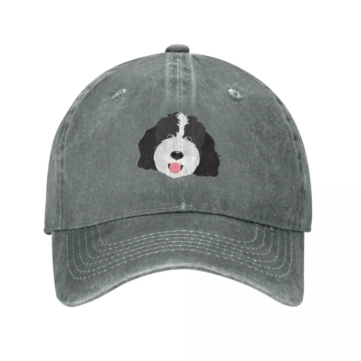 LOVE Black White Goldendoodle Dog Baseball Cap dad hat derby hat Hat Baseball Cap Trucker Men Golf Wear Women's