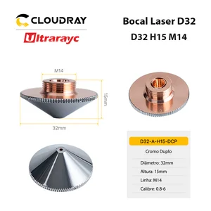 Ultrarayc fiber cutting head, laser, simple, double, chrome layers, D32, 0.8-6.0mm caliber, Raytools, Empower 6 Main Sales Double Tip - №5