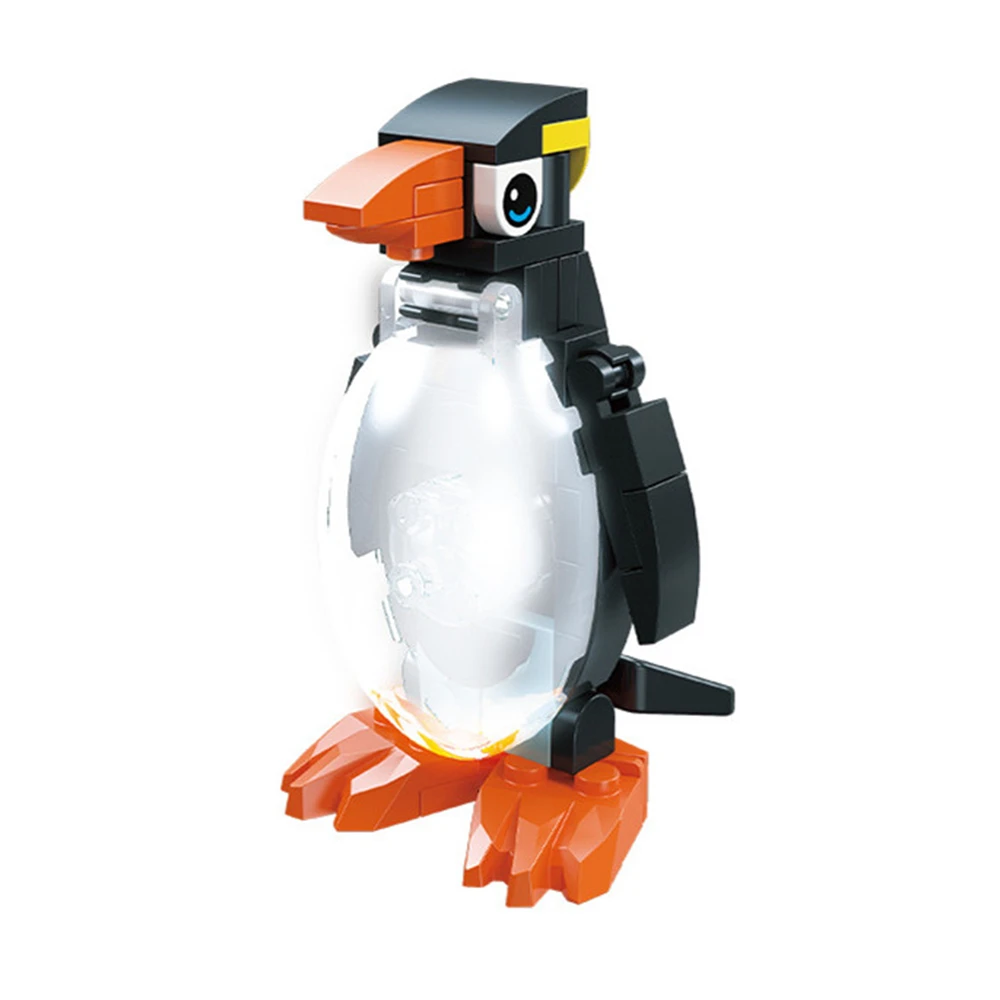 Animals Figures Underwater World Marine Hippocampus Shark Whale Seals Elephant Hippopotamus Penguin Building Blocks Bricks Toys