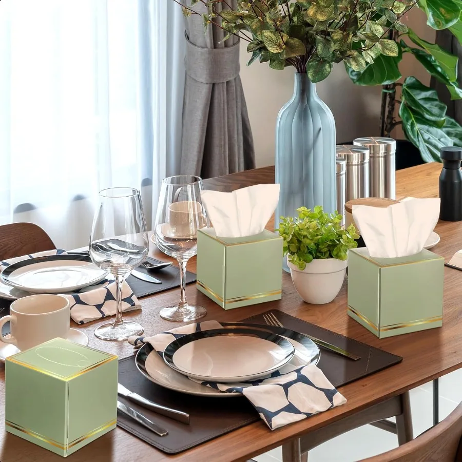 12個入りフェイシャルティッシュキューブボックス、フェイシャルティッシュボックス、600枚入り、3プライ、正方形ティッシュ、ソフトティッシュペーパー、車、ポケット、トイレ用バルク