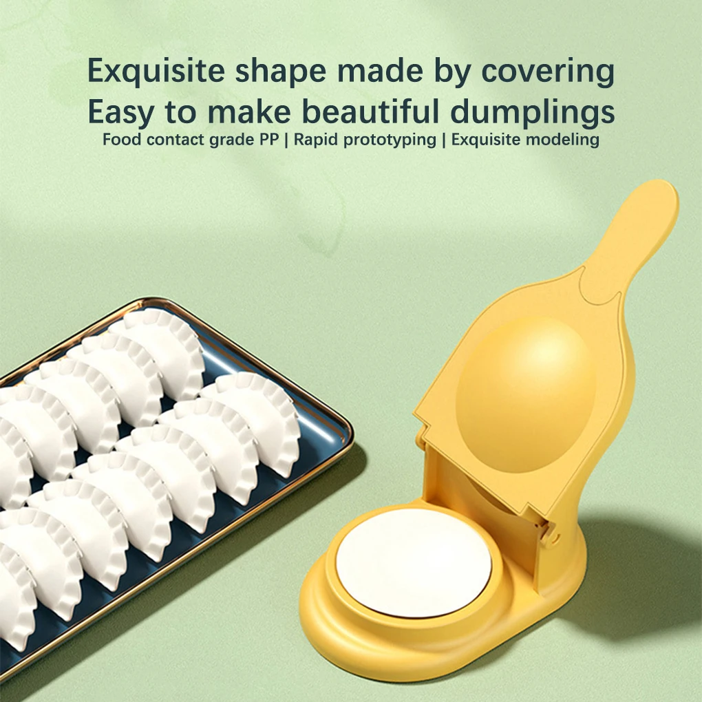 Manual Dumpling Presser Dumpling Skin Maker Dough Pressing Tool Beige