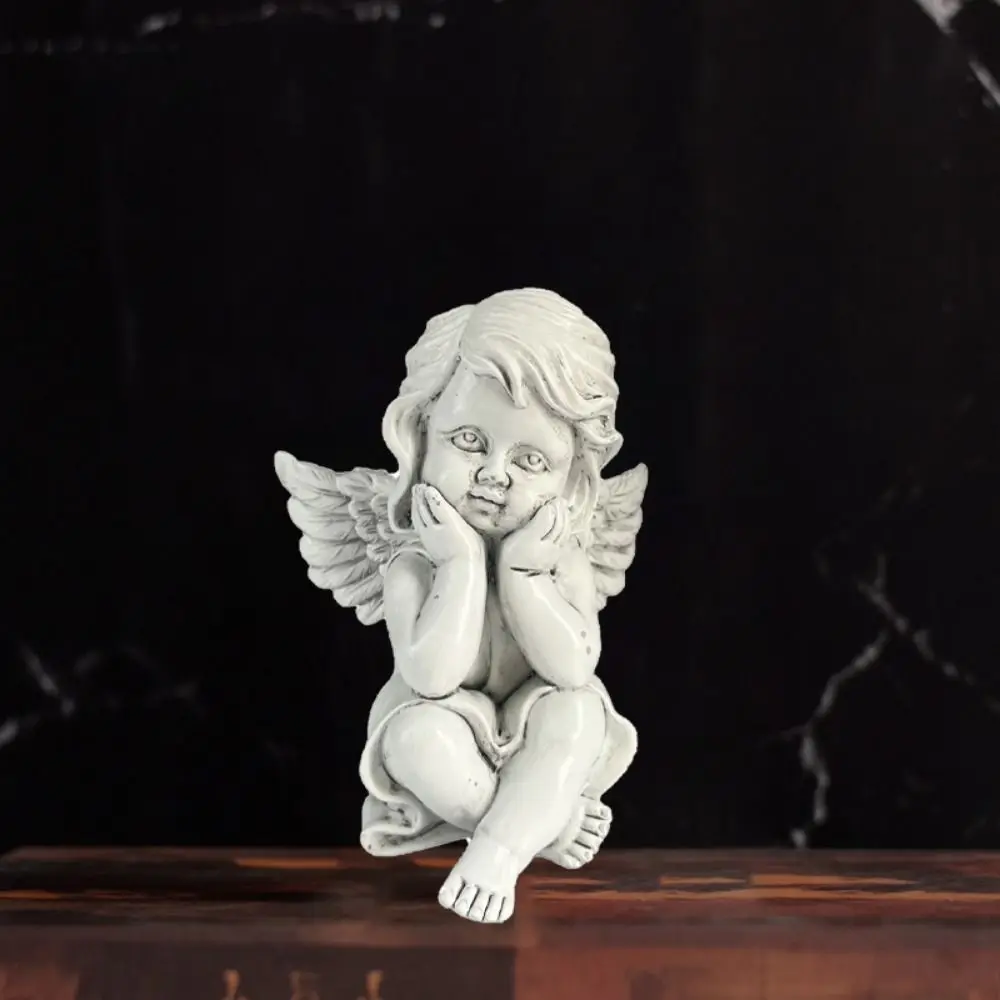 Delicate Cute Little Angel Figurine Unique Decorative Praying Cherub Statue Cartoon Desktop Angel Ornaments Collection Gift