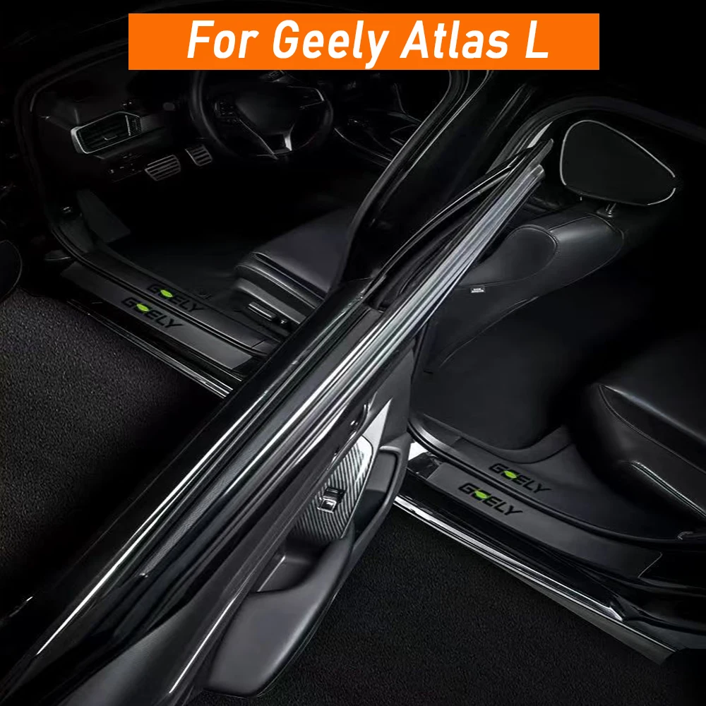 

For Geely Atlas L Boyue L 2024 Car threshold strip leather protective strip scratch resistant and anti-collision door decoration