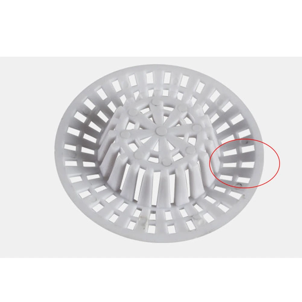 ABUH-5Pcs Washbasin Anti Blocking Filter Plastic Grid Drain Hole Filter White Diameter 60Mm