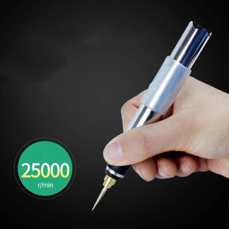 Kit peralatan ukir Mini nirkabel USB, alat ukir Mini untuk perhiasan, logam, kaca, bor tanpa kabel