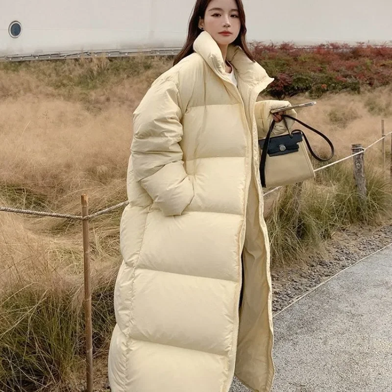 2023 Winter Long Parka Women Coat Thick Puffer Jacket Warm Down Cotton Jacket Oversized Long Sleeve Outerwear Korean Clothes