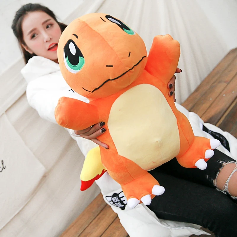 Big Size Lovely Charmander Cuddly Pillow Big Size Stuffed Anime Pokemon Plush Toy Throw Pillow Sofa Bedroom Home Decor Gifts