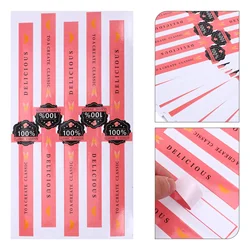 100 Pcs Self Adhesive Sealing Stickers Bakery Seal Labels Gift Wrapping Box Packaging Envelope Stationery Sticker Cookie Cake