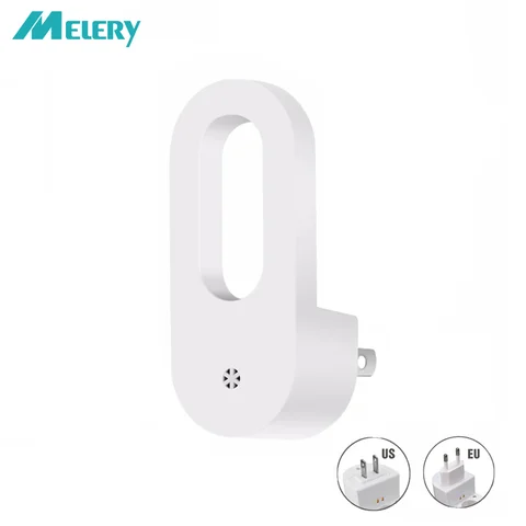 Melery LED capteur de lumière lumières prise ue/US blanc chaud sans fil Intelligent nuit ampoule mur lampe de secours chambre salle de bain maison