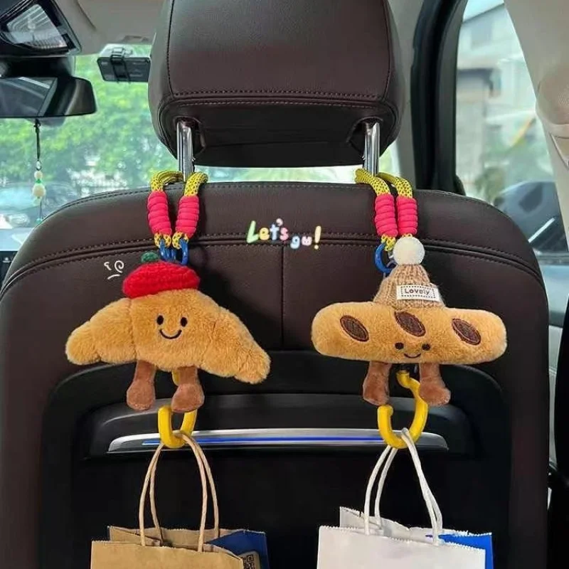 

Car Seat Back Hooks Cute Cartoon Auto Backseat Groceries Bag Purse Storage Holder Creative Car Accessories Interior For Travel