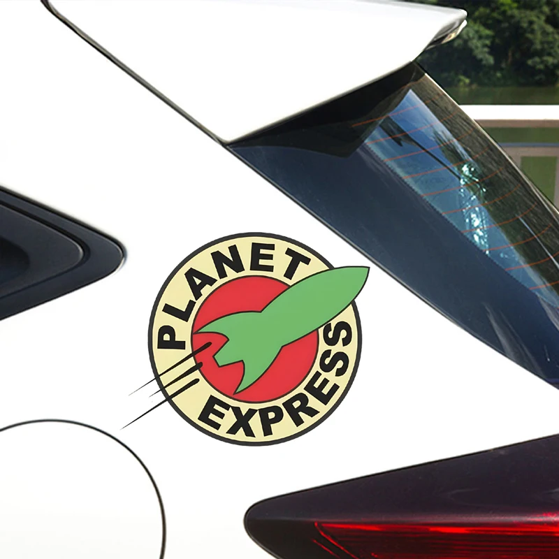 ملصق فينيل بشعار Futurama Express للكوكب ، سيارة ، نافذة ، ملصق ، حائط ، مصد ، إكسسوارات سيارة ، JT300 ، #