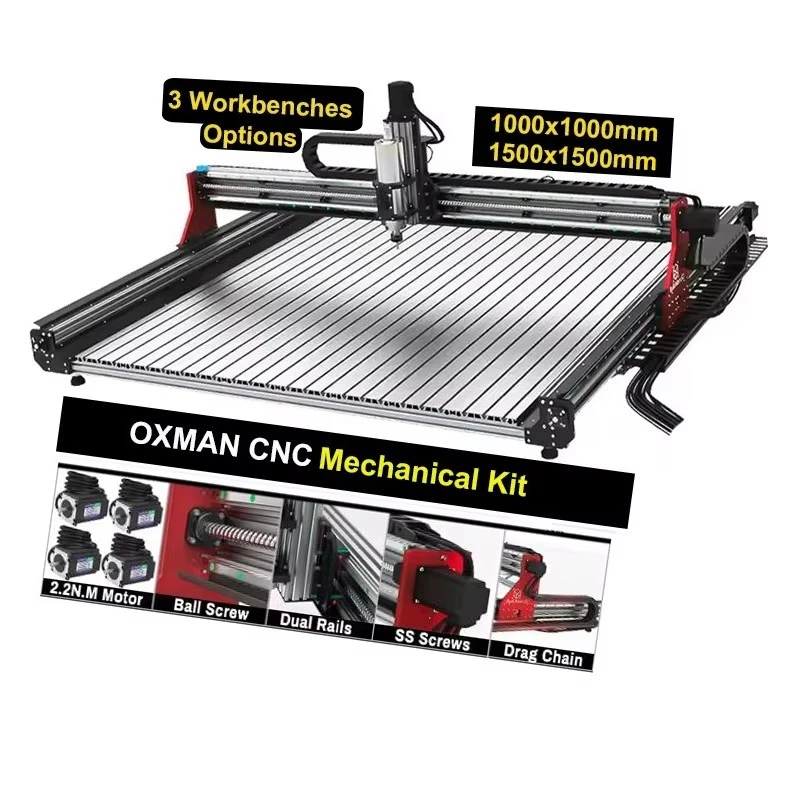 10%OFF BulkMan3D High Quality OXMAN CNC Frame /Mechanical Kit 4-Axis +SFU1610 Ball Screw Wood Router for Hardwood,Metal,Acrylic