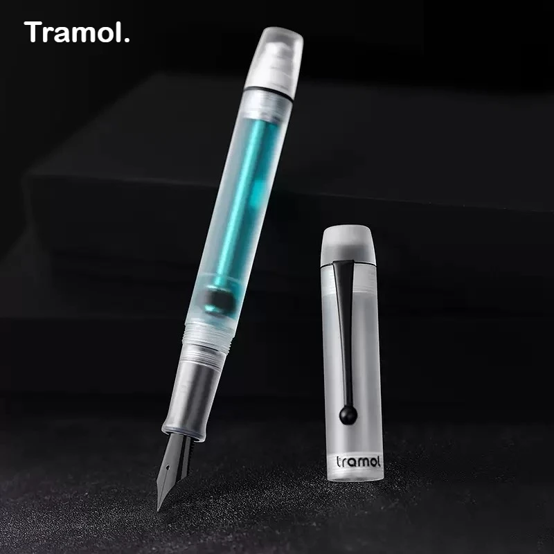 

Перьевая ручка Tramol Frosted Acrylic с отрицательным давлением, видимыми цветными чернилами, EF/F/M, для школы и офиса, PK Asvine Majohn