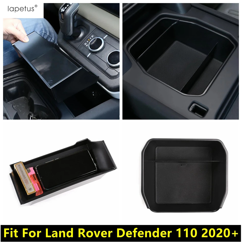 

Central Console Armrest Storage Box Container Coin Phone Holder Tray Plastic Accessories For Land Rover Defender 110 2020 - 2023