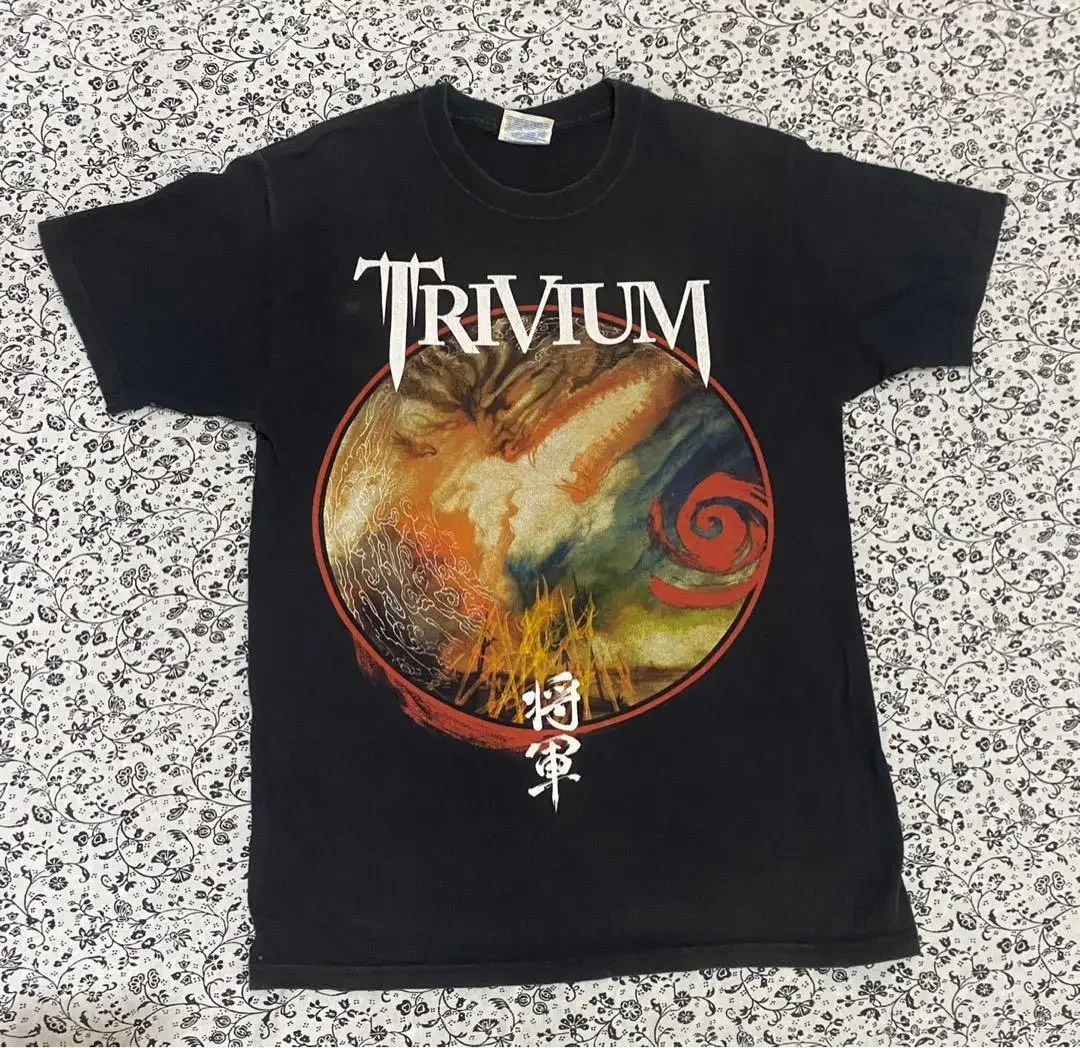 Trivium rock band graphic short sleeve black retro Shirt men women KTV6725