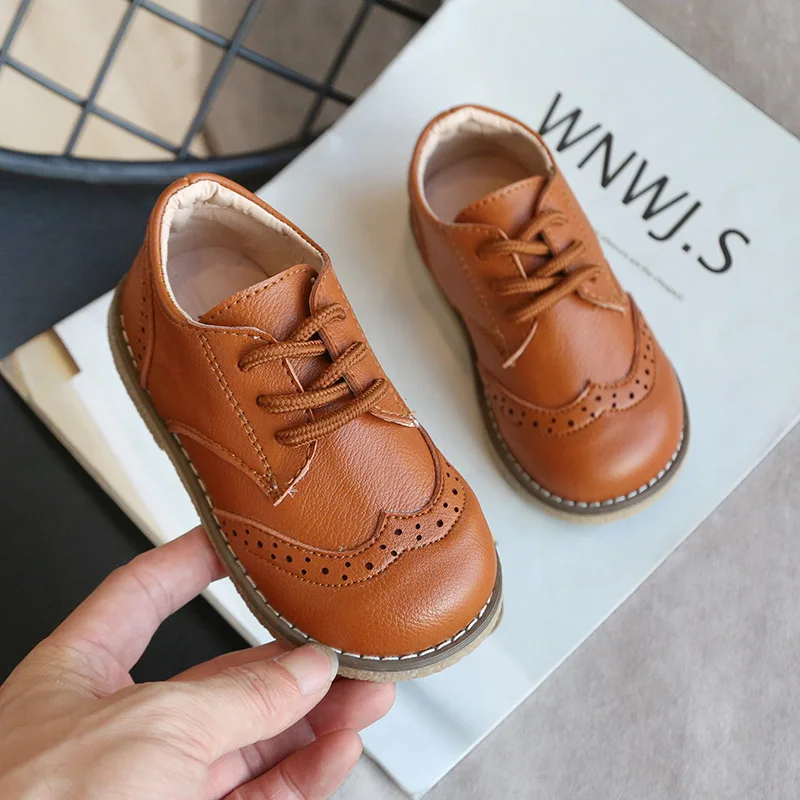 British Child Leather Shoe Autumn New Retro Fashion Kid Shoe Soft Sole School Shoe for Girl Boys Casual Shoe Allmatch Girls Shoe