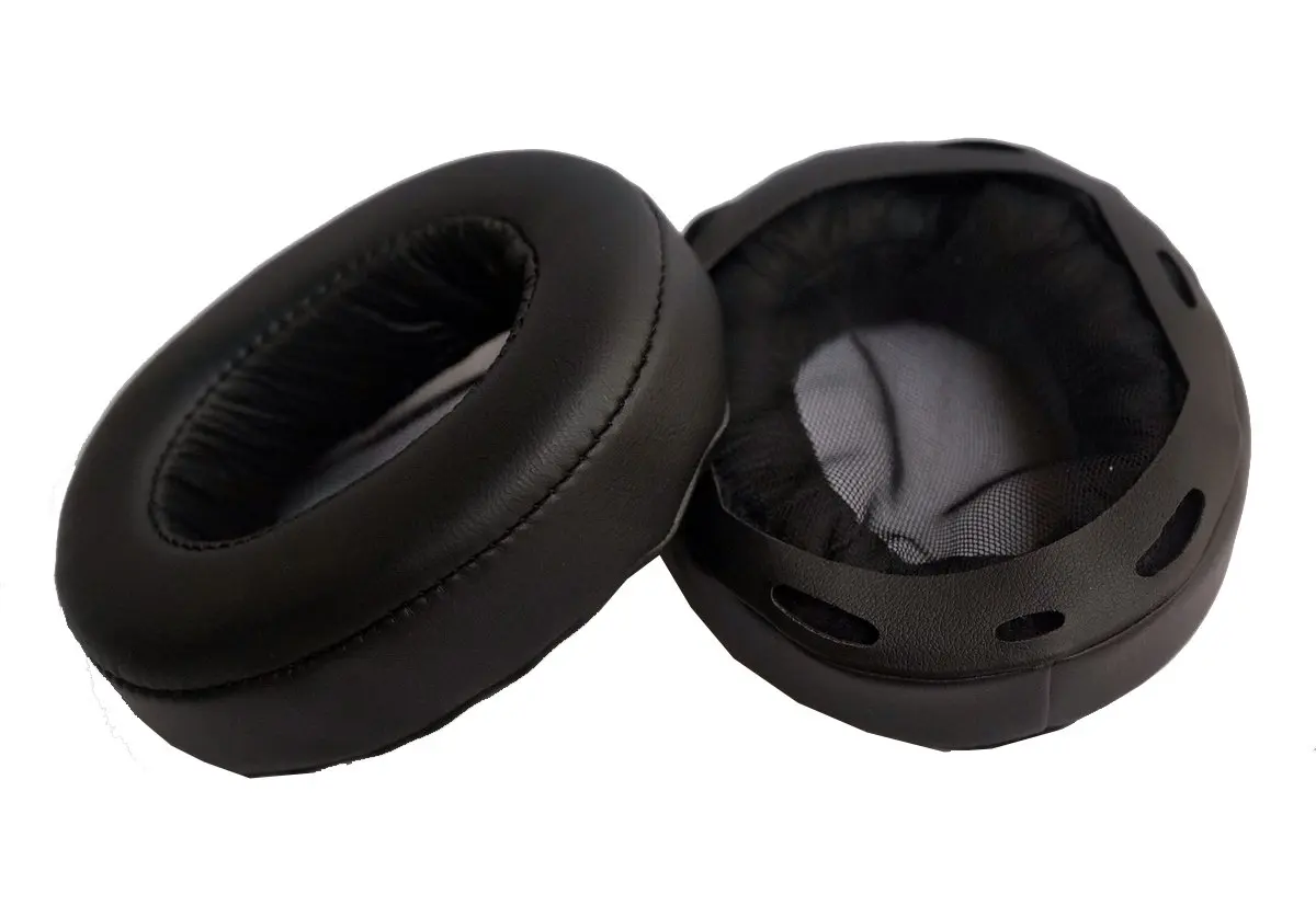 ヘッドフォン用レザークッション修理部品,黒のヘッドホンパッド,Sony MDR-1ABT, MDR-1ANC, MDR-1A, MDR-1ADAC, MDR-1A, MDR-1A, 1ペアと互換性があります