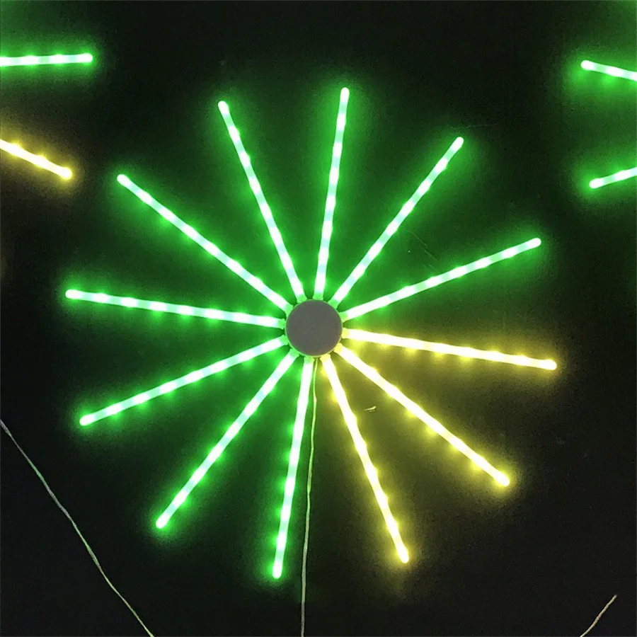 À prova dwaterproof água 18 modos rgb luzes da corda de fogos de artifício remoto natal fadas jardim luzes guirlanda para festa em casa fundo decoração da parede