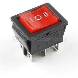 1Pcs KCD4 Rocker Switch ON-OFF-ON 3 Position 6 Pins Electrical equipment With Light Power Switch 16A 250VAC/ 20A 125VAC