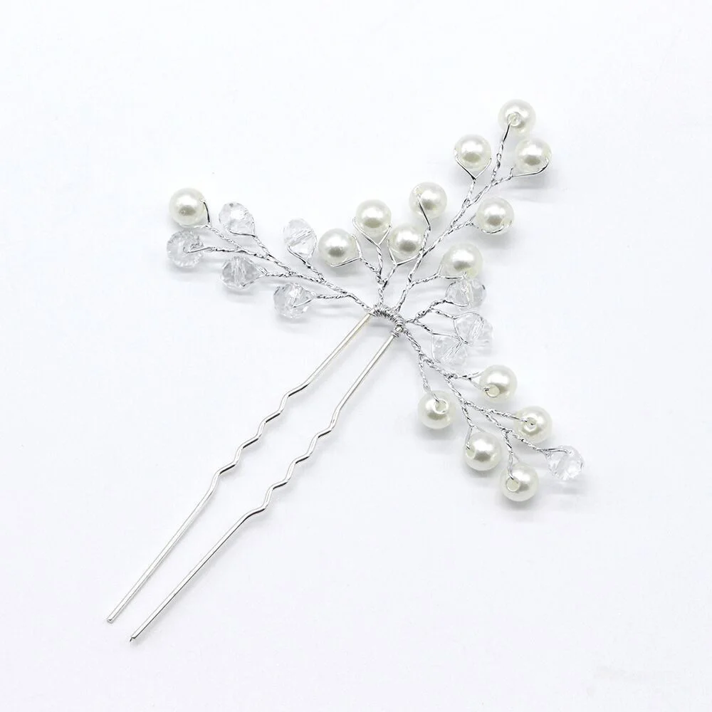 Wedding Bridal Headpiece Pearls Hair Accessory for Women 1 Piece