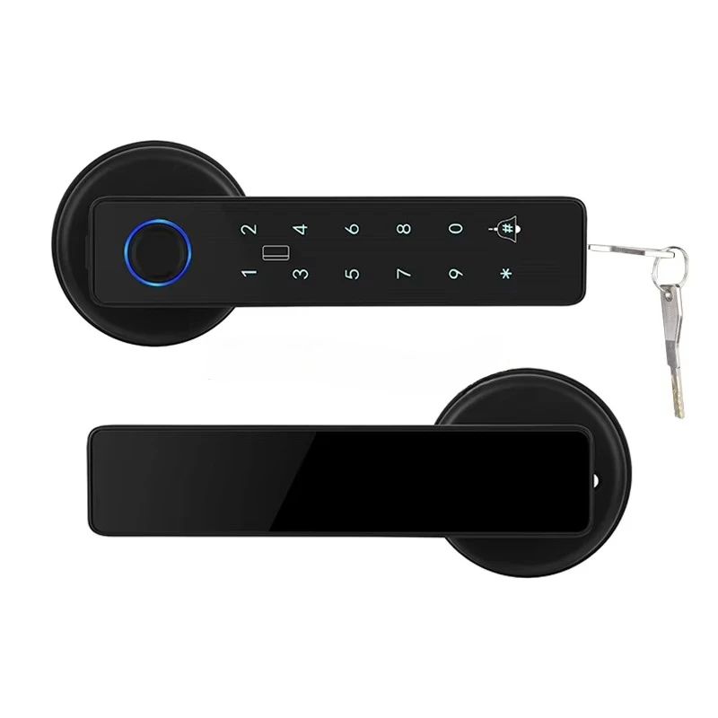 G7 Model Tuyas App Electric Keyless Fingerprint Password Digital Smart Apartment Room Entrance Door Handle Lock